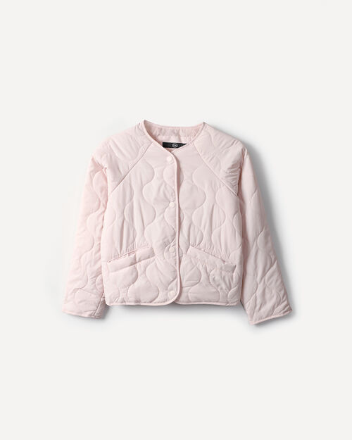 Chamarra Rosa Abullonada
