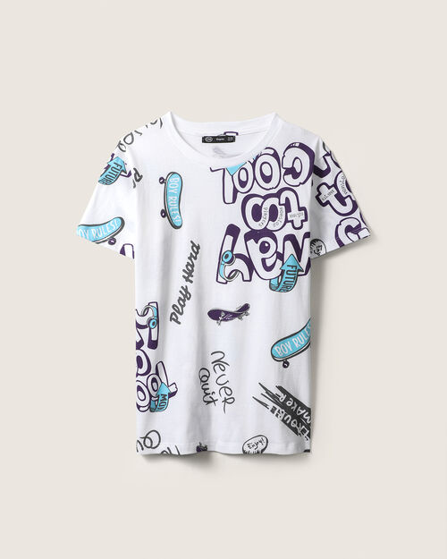 Playera Blanca Con Dise&ntilde;o