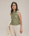 Top Tejido Beige,OLIVO MEDIO