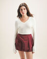 Top Rojo De Punto,BLANCO