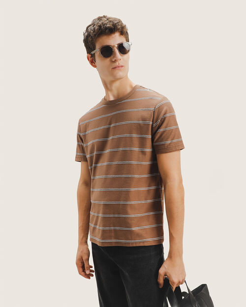 Playera Caf&eacute; Rayas