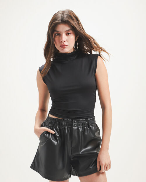 Top Negro Cuello Alto