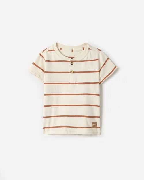 Playera Henley Caf&eacute;