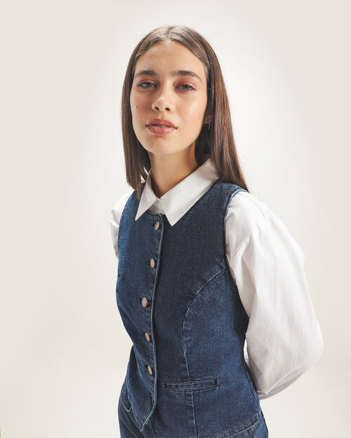 Chaleco Azul De Mezclilla