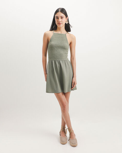 Vestido Halter Tejido