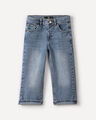 Jeans Azul Roll Up,AZUL ACERO