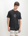 Playera Negra Estampada,NEGRO