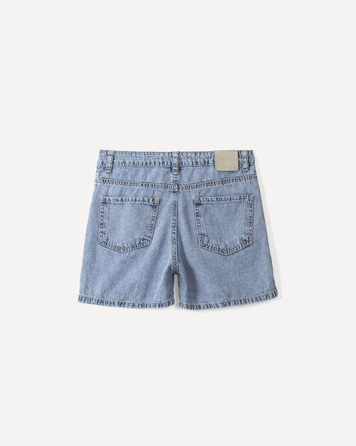 Short Bordado De Mezclilla