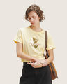 Playera Amarilla Estampada,AMARILLO CLARO