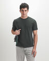 Playera Tejido Acanalado,OLIVO