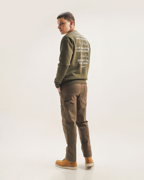 Sudadera Olivo Estampada