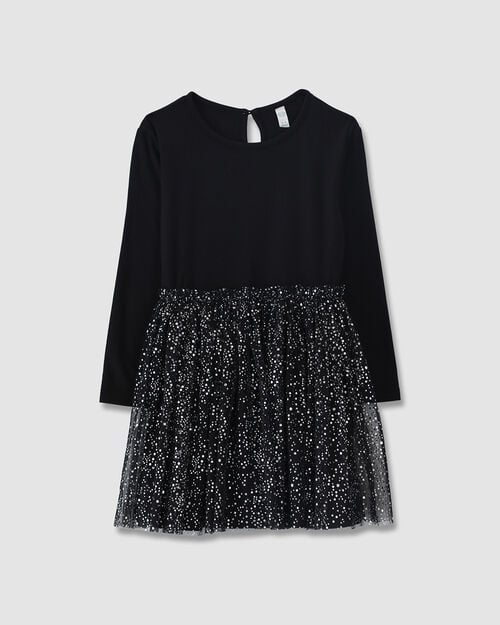 Vestido Negro Brillos