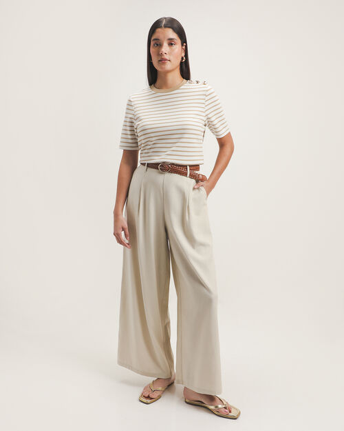 Pantal&oacute;n Caf&eacute; Wide Leg