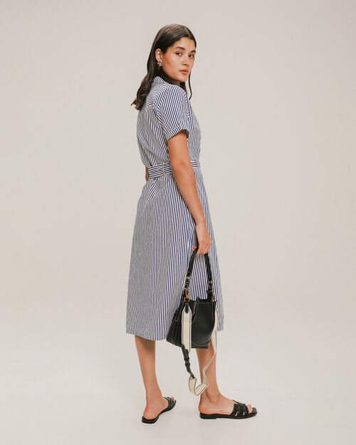 Vestido Camisero Con Cinturón