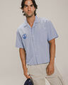 Camisa Boxy Rayas Azul,AZUL CIELO