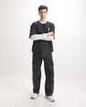 Jeans Baggy Cargo,NEGRO