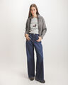 Jeans Fit Wide Leg Marino,AZUL MARINO