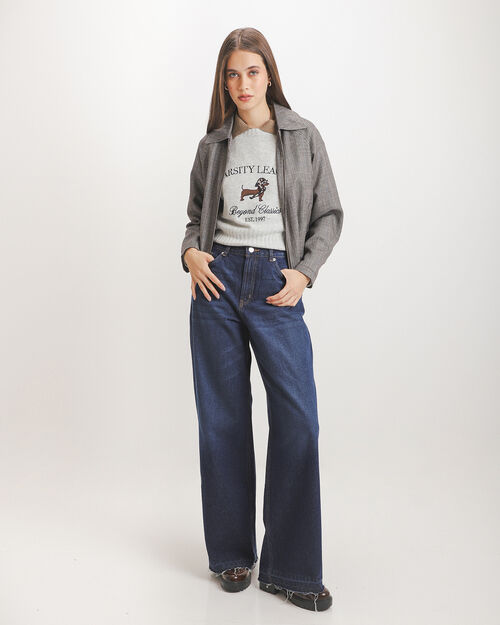 Jeans Fit Wide Leg Marino