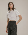 Top Frunce Al Frente Beige,CRUDO