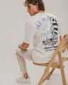 Playera Relax Blanca Con Diseño,BLANCO HUESO