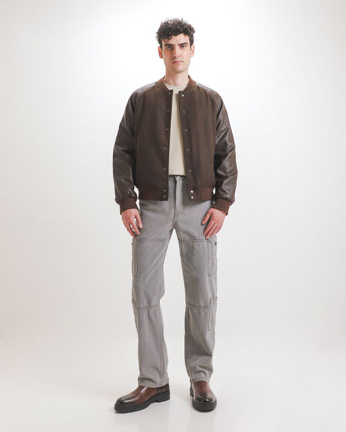 Wide Leg Jeans Gris