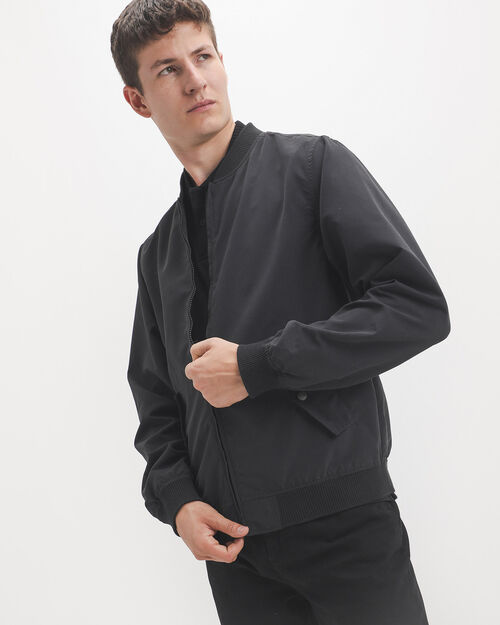 Chamarra Bomber Negra