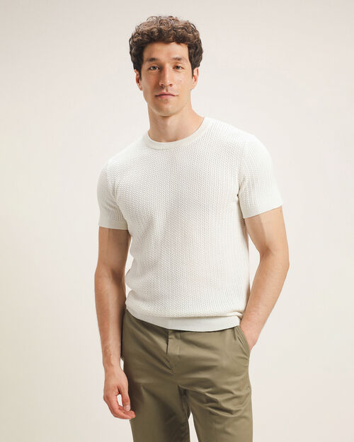 Playera Blanca De Punto