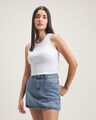 Tank Top Cropped Rayas,BLANCO
