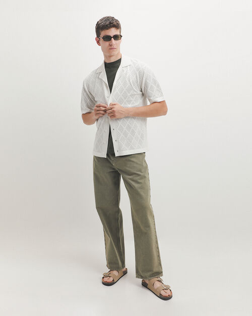 Camisa Beige Tejida