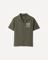 Camisa Beige Textura,VERDE