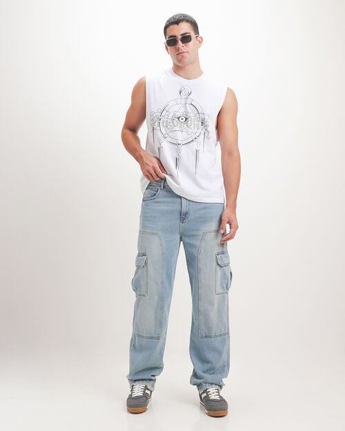 Jeans Wide Leg Cargo