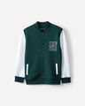 Sudadera Botones Bomber,VERDE