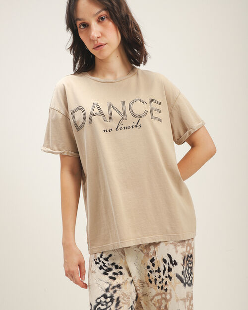 Playera Estampada Café