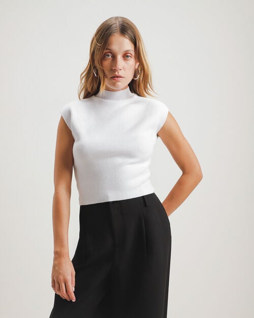 Crop Top Cuello Alto