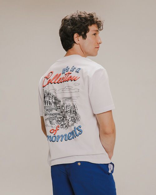 Playera Relaxed Diseño Blanca