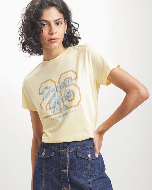 Playera Estampada Amarilla