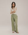 Pantalón Straight Fluido,OLIVO MEDIO