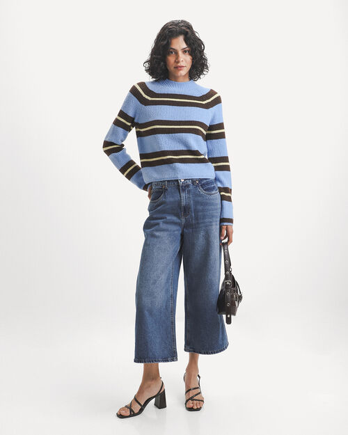 Culotte Jeans Azul