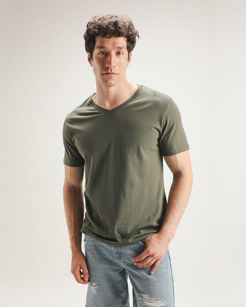 Playera Cuello V Básica