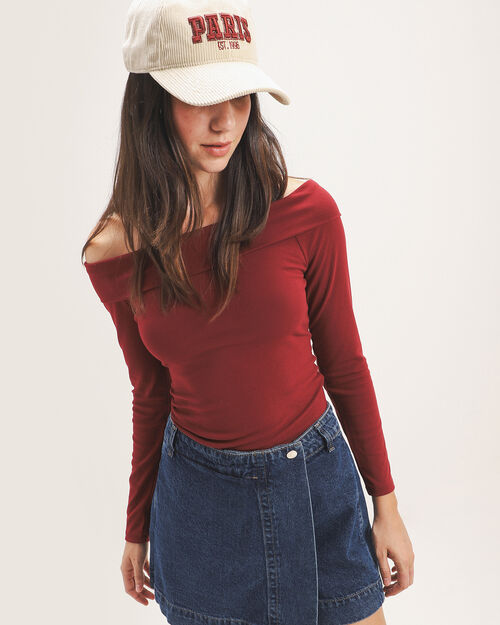 Playera Roja Cropped