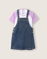 Conjunto Playera Y Overol Falda,AZUL ACERO
