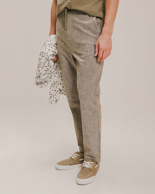 Pantalón Fit Regular Beige