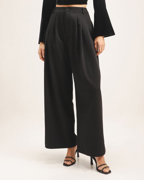 Pantalón Negro Wide Leg