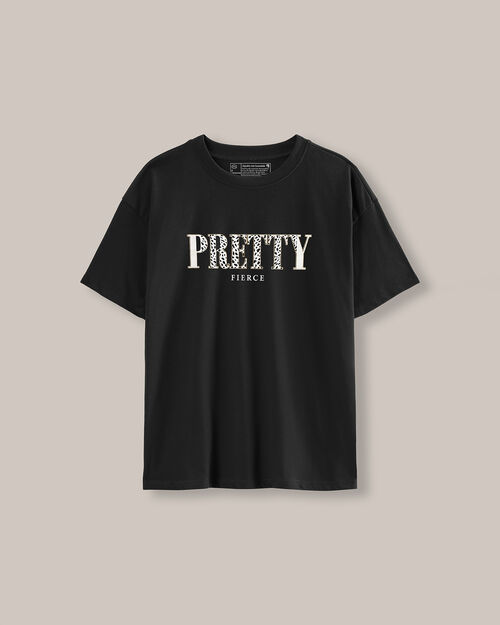 Playera Negra Con Estampado