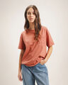 Playera Relaxed Bolsillo,PALO ROSA