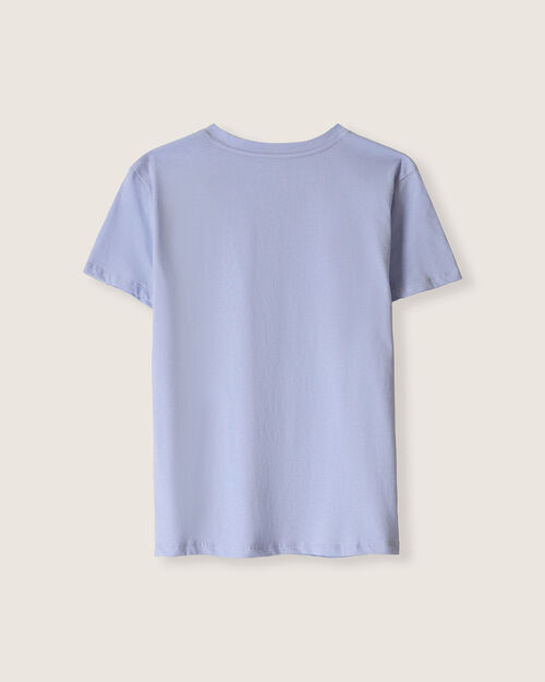 Playera Azul Estampada