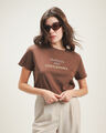 Playera Estampada Café,CAFE