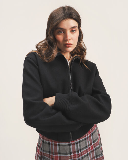 Chamarra Bomber Negra