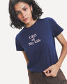 Playera Regular Estampada,AZUL MARINO
