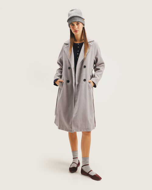 Abrigo Solapa Gris